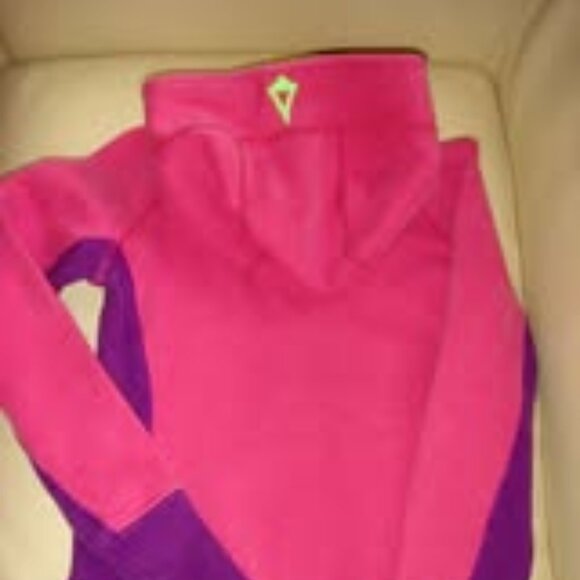 Ivivva Girl by Lululemon 🍋 Zip Up Scuba Hoodie/Jacket Thumbholes Size 12 - Picture 5 of 5
